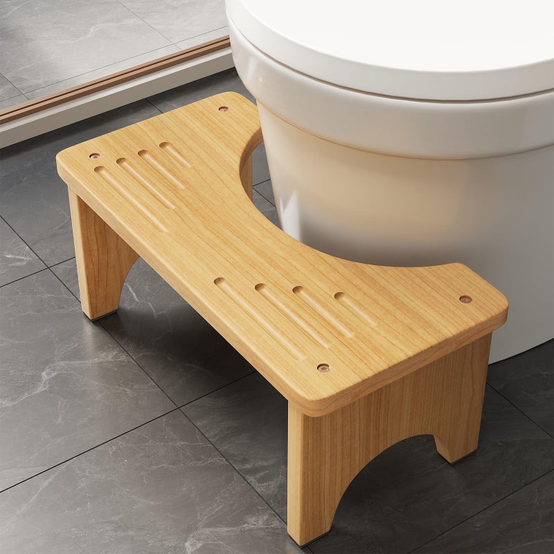 Wooden Squatting Potty for Adults 67 Inch Toilet Stool Squat Adult Wood Poop Stool for Bathroom with Ergonomic Design NonSlip Portable Toilet Foot Stools for Healthy Posture